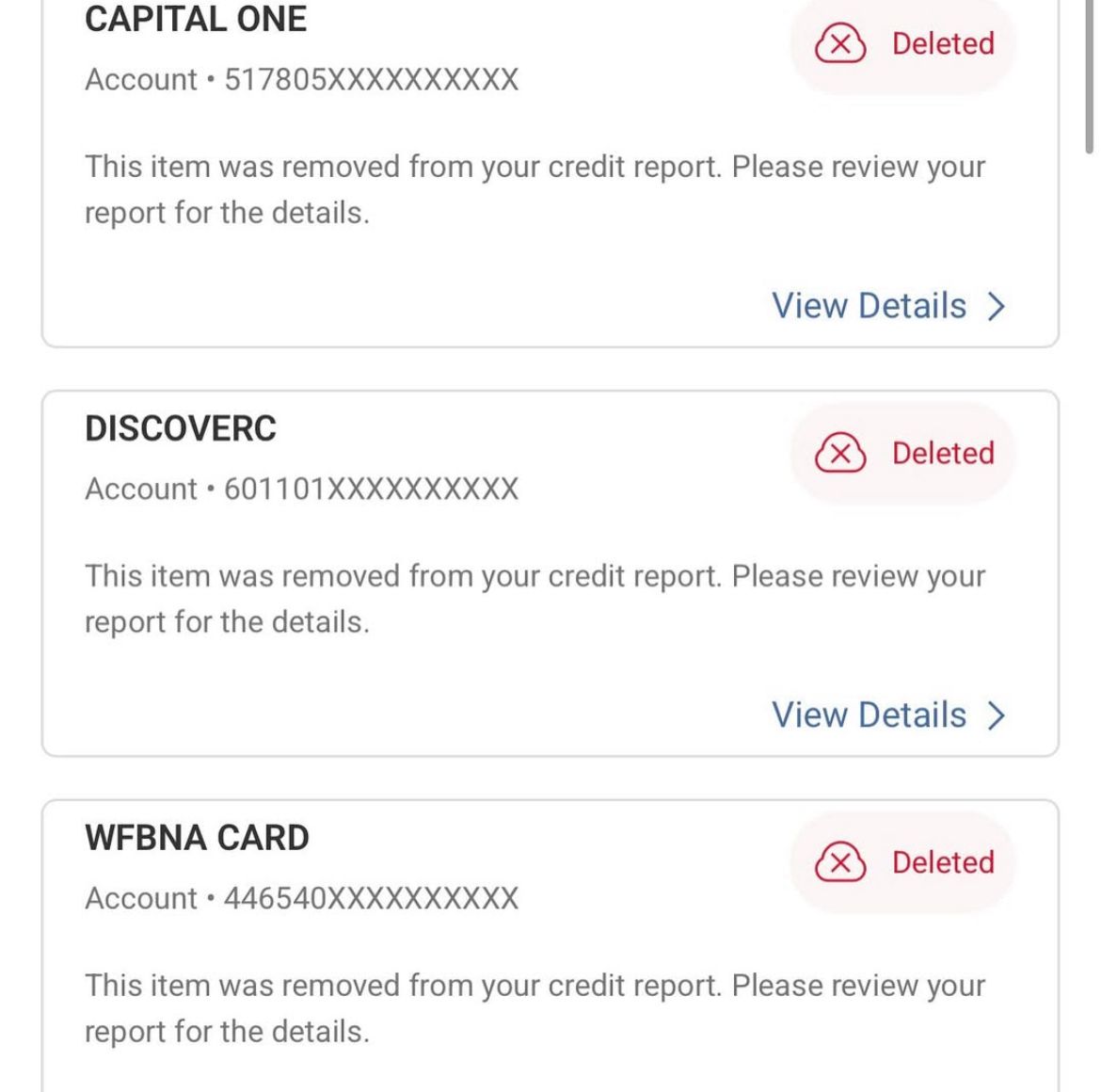 Credit score notifications and improvements